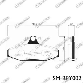 Комплект тормозных колодок SpeedMate SM-BPY002