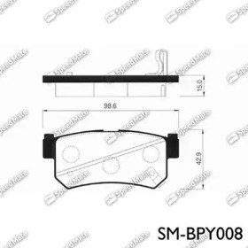 Комплект тормозных колодок SpeedMate SM-BPY008