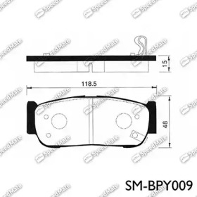 Комплект тормозных колодок SpeedMate SM-BPY009