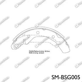 Комлект тормозных накладок SpeedMate SM-BSG005