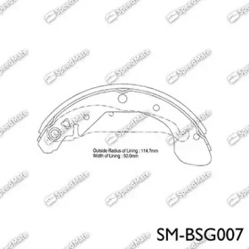 Комлект тормозных накладок SpeedMate SM-BSG007