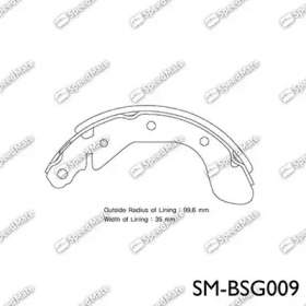 Комлект тормозных накладок SpeedMate SM-BSG009