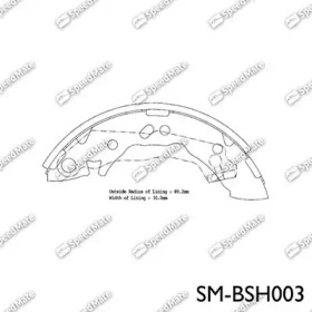 Комлект тормозных накладок SpeedMate SM-BSH003