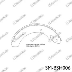 Комлект тормозных накладок SpeedMate SM-BSH006