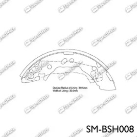 Комлект тормозных накладок SpeedMate SM-BSH008