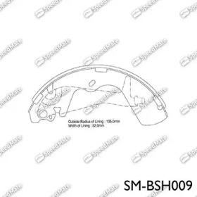 Комлект тормозных накладок SpeedMate SM-BSH009