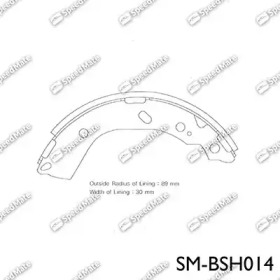 Комлект тормозных накладок SpeedMate SM-BSH014