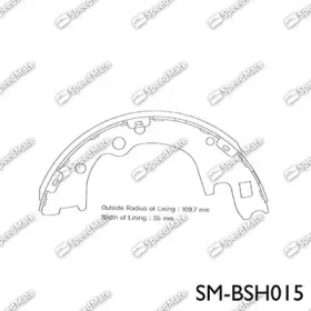 Комлект тормозных накладок SpeedMate SM-BSH015