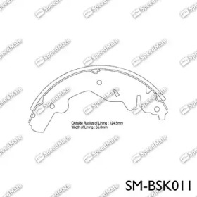 Комлект тормозных накладок SpeedMate SM-BSK011