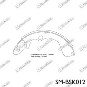 Комлект тормозных накладок SpeedMate SM-BSK012