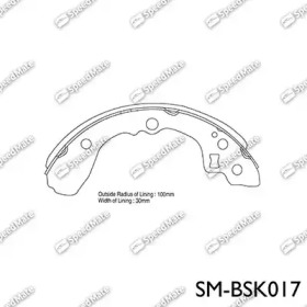 Комлект тормозных накладок SpeedMate SM-BSK017