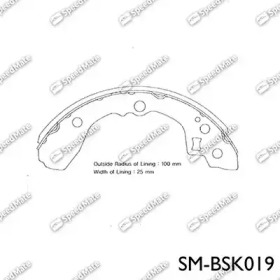 Комлект тормозных накладок SpeedMate SM-BSK019