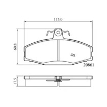 Комплект тормозных колодок, дисковый тормоз DriveTec DPAD1429