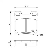 Комплект тормозных колодок, дисковый тормоз DriveTec DPAD1441