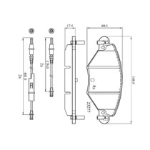 Комплект тормозных колодок, дисковый тормоз DriveTec DPAD1654