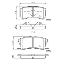 Комплект тормозных колодок, дисковый тормоз DriveTec DPAD1691