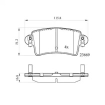 Комплект тормозных колодок, дисковый тормоз DriveTec DPAD1747