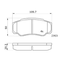 Комплект тормозных колодок, дисковый тормоз DriveTec DPAD1790