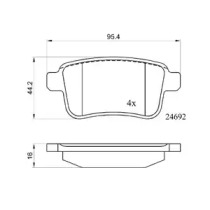 Комплект тормозных колодок, дисковый тормоз DriveTec DPAD2126