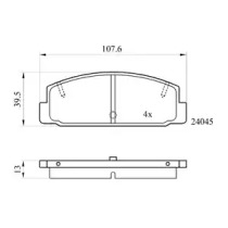 Комплект тормозных колодок, дисковый тормоз DriveTec DPAD401