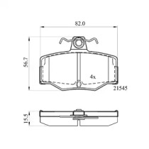 Комплект тормозных колодок, дисковый тормоз DriveTec DPAD617