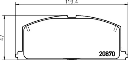 Комплект тормозных колодок, дисковый тормоз BELACO BC308