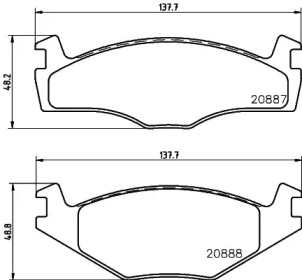 Комплект тормозных колодок, дисковый тормоз BELACO BC1072