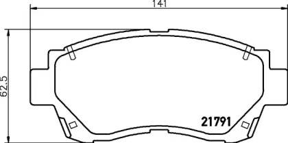 Комплект тормозных колодок, дисковый тормоз BELACO BC868