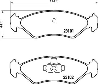 Комплект тормозных колодок, дисковый тормоз BELACO BC1082