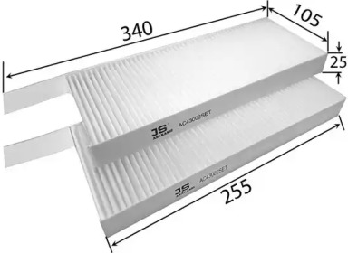Фильтр, воздух во внутренном пространстве JS ASAKASHI AC43002SET
