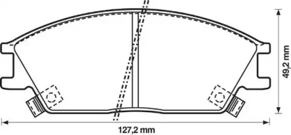 Комплект тормозных колодок STOP 572269S