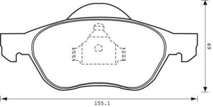 Комплект тормозных колодок STOP 573017S