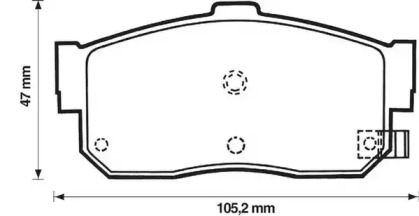 Комплект тормозных колодок STOP 572376S