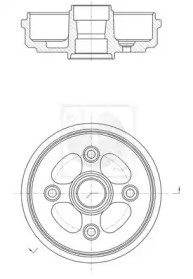Тормозный барабан NPS D340O03