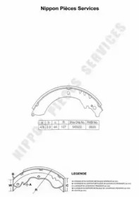 Комлект тормозных накладок NPS D350U07