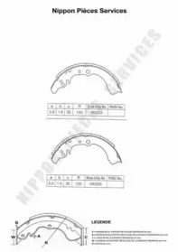 Комлект тормозных накладок NPS D350U20