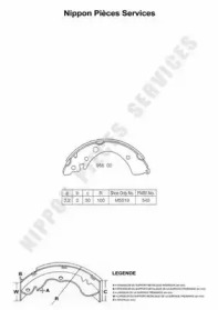 Комлект тормозных накладок NPS H350A09