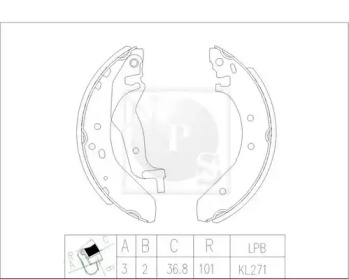 Комлект тормозных накладок NPS H350A15