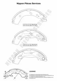 Комлект тормозных накладок NPS H350I16