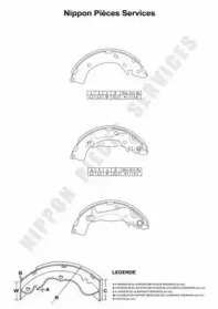 Комлект тормозных накладок NPS H350I33