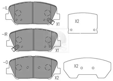 Комплект тормозных колодок NPS H360I32