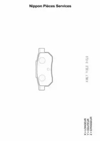 Комплект тормозных колодок NPS H361A02