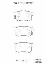 Комплект тормозных колодок NPS H361A05