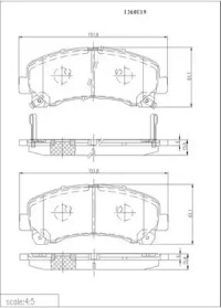 Комплект тормозных колодок NPS I360U19