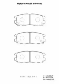 Комплект тормозных колодок NPS I361U02