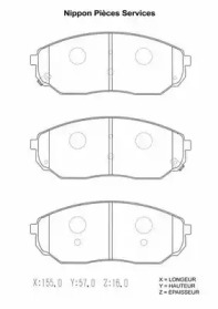 Комплект тормозных колодок NPS K360A10