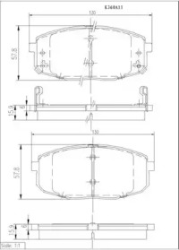 Комплект тормозных колодок NPS K360A11