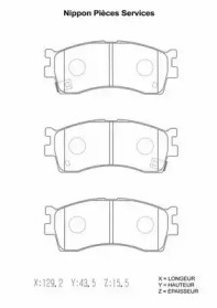 Комплект тормозных колодок NPS K360A12