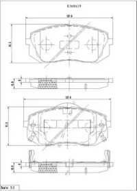 Комплект тормозных колодок NPS K360A19