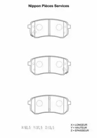 Комплект тормозных колодок NPS K361A05